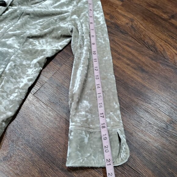 IC by Connie K Classic Lagenlook Artsey Crushed Velvet Jacket Tan Women's Small - Picture 11 of 13